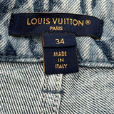 ルイ・ヴィトン LOUIS VUITTON ブルーム ワイドデニムパンツ 1AK04K34 ブルー デニム レディース デニムパンツ