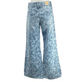ルイ・ヴィトン LOUIS VUITTON ブルーム ワイドデニムパンツ 1AK04K34 ブルー デニム レディース デニムパンツ