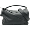ロエベ LOEWE パズルエッジバッグラージ B510P00X05 ブラック シルバー金具 グレインカーフスキン レディース ショルダーバッグ