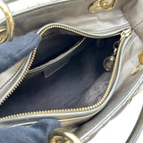 クリスチャン・ディオール Christian Dior レディディオールミディアム メタリックゴールド ゴールド金具 ラメ レディース ショルダーバッグ