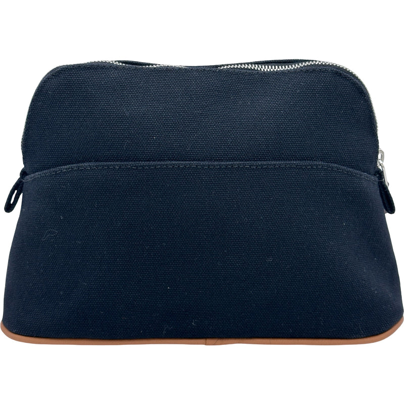 エルメス HERMES ボリードポーチ20 ブラック×シルバー金具 トワル