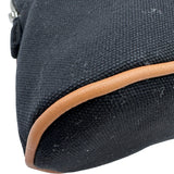 エルメス HERMES ボリードポーチ20 ブラック×シルバー金具 トワル レディース ポーチ