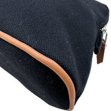 エルメス HERMES ボリードポーチ20 ブラック×シルバー金具 トワル レディース ポーチ