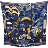 エルメス HERMES カレ90 Parade en Fanfare ネイビー シルク レディース スカーフ