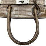 エルメス HERMES バーキン30 □M刻印 ブラウン系 シルバー金具 ニロティカスリセ レディース ハンドバッグ