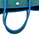 エルメス HERMES ガーデンパーティTPM A刻印 マラカイト/ブルーザンジバル シルバー金具 トワル/ネゴンダ レディース ハンドバッグ