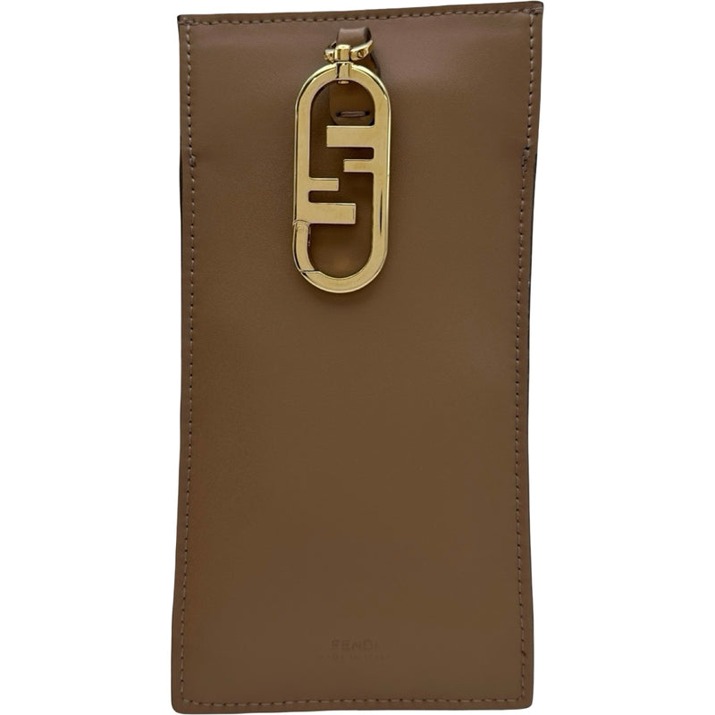フェンディ FENDI FFロゴ フォンポーチ 7AS047 ブラウン レザー/ボア