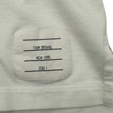 トムブラウン THOM BROWNE トリコロール半袖Tシャツ MJS221A ホワイト コットン メンズ 半袖Ｔシャツ