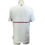 トムブラウン THOM BROWNE トリコロール半袖Tシャツ MJS221A ホワイト コットン メンズ 半袖Ｔシャツ