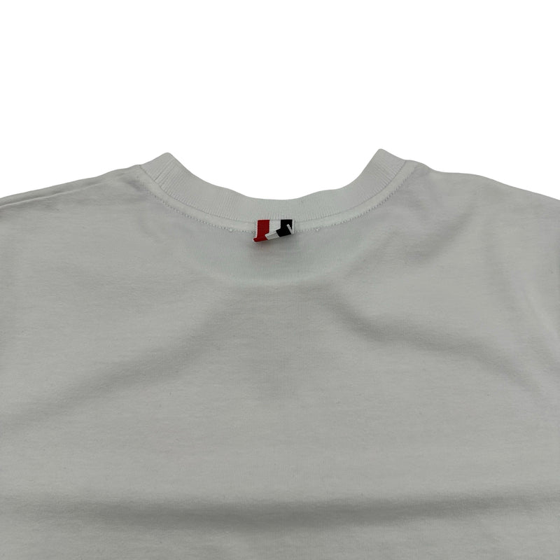 トムブラウン THOM BROWNE トリコロール半袖Tシャツ MJS221A ホワイト