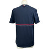 トムブラウン THOM BROWNE トリコロール半袖Tシャツ MJS221A ネイビー コットン メンズ 半袖Ｔシャツ