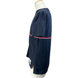 トムブラウン THOM BROWNE トリコロール半袖Tシャツ MJS221A ネイビー コットン メンズ 半袖Ｔシャツ