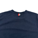 トムブラウン THOM BROWNE トリコロール半袖Tシャツ MJS221A ネイビー コットン メンズ 半袖Ｔシャツ