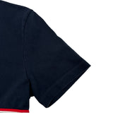 トムブラウン THOM BROWNE トリコロール半袖Tシャツ MJS221A ネイビー コットン メンズ 半袖Ｔシャツ