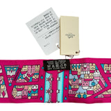 エルメス HERMES ツイリー Rive Droite Rive Gauche ピンク シルク レディース スカーフ