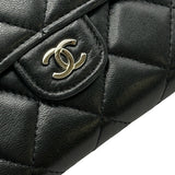 シャネル CHANEL マトラッセコインパース A31504 12番台 ブラック/シルバー金具 ラムスキン レディース コインケース