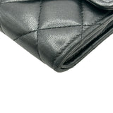 シャネル CHANEL マトラッセコインパース A31504 12番台 ブラック/シルバー金具 ラムスキン レディース コインケース