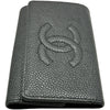 シャネル CHANEL ココマークキーケース 10番台 ブラック/ゴールド金具 キャビアスキン レディース キーケース