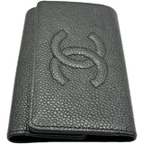 シャネル CHANEL ココマークキーケース 10番台 ブラック/ゴールド金具 キャビアスキン レディース キーケース