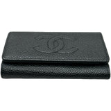 シャネル CHANEL ココマークキーケース 10番台 ブラック/ゴールド金具 キャビアスキン レディース キーケース