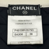 シャネル CHANEL バイカラーエンボス半袖ジャケット P46138 ブラック レーヨン レディース その他アウター