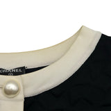 シャネル CHANEL バイカラーエンボス半袖ジャケット P46138 ブラック レーヨン レディース その他アウター