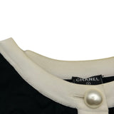 シャネル CHANEL バイカラーエンボス半袖ジャケット P46138 ブラック レーヨン レディース その他アウター