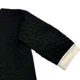 シャネル CHANEL バイカラーエンボス半袖ジャケット P46138 ブラック レーヨン レディース その他アウター