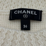 シャネル CHANEL ココマークボタンカシミヤニットセーター P65574 アイボリー カシミヤ レディース セーター