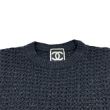 シャネル CHANEL ココマーク半袖ニットワンピース P36613 ブラック ウール レディース ワンピース