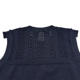シャネル CHANEL ノースリーブサマーニットワンピース P53710 ネイビー コットン レディース ワンピース