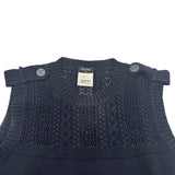 シャネル CHANEL ノースリーブサマーニットワンピース P53710 ネイビー コットン レディース ワンピース