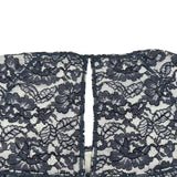 シャネル CHANEL カメリアレース半袖カットソー P47412 ネイビー コットン レディース カットソー
