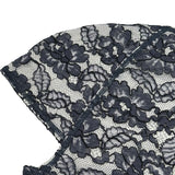 シャネル CHANEL カメリアレース半袖カットソー P47412 ネイビー コットン レディース カットソー
