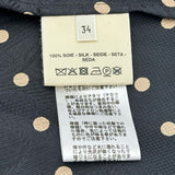 エルメス HERMES Zouaves of Dragons ドットシルクワンピース ブラック シルク レディース ワンピース