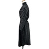 エルメス HERMES Zouaves of Dragons ドットシルクワンピース ブラック シルク レディース ワンピース
