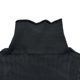 エルメス HERMES タートルネックニットセーター ブラック レーヨン レディース ニット