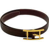 エルメス HERMES アピリバーシブルベルト 70cm □E刻印 ブラウン/ルージュH アルデンヌ/クシュベル メンズ ベルト