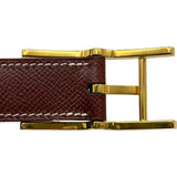 エルメス HERMES アピリバーシブルベルト 70cm □E刻印 ブラウン/ルージュH アルデンヌ/クシュベル メンズ ベルト