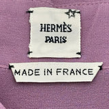 エルメス HERMES 長袖シルクシャツ パープル シルク レディース 長袖シャツ