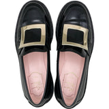 ロジェ ヴィヴィエ ROGER VIVIER VIV RANGER ストラスパテントローファー ブラック パテント レディース ローファー