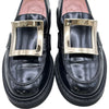 ロジェ ヴィヴィエ ROGER VIVIER VIV RANGER ストラスパテントローファー ブラック パテント レディース ローファー
