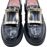 ロジェ ヴィヴィエ ROGER VIVIER VIV RANGER ストラスパテントローファー ブラック パテント レディース ローファー