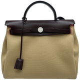 エルメス HERMES エールバッグジップPM U刻印 トレンチ/ブルートンペット/ルージュセリエ/シルバー金具 ヴァッシュハンター/トワル レディース ショルダーバッグ
