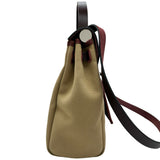 エルメス HERMES エールバッグジップPM U刻印 トレンチ/ブルートンペット/ルージュセリエ/シルバー金具 ヴァッシュハンター/トワル レディース ショルダーバッグ