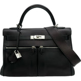 エルメス HERMES ケリーラキ32 □L刻印 ブラック/シルバー金具 スイフト レディース ショルダーバッグ