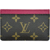 ルイ・ヴィトン LOUIS VUITTON ポルトカルト・サーンプル M60703 ブラウン/フューシャ モノグラム・キャンバス レディース カードケース