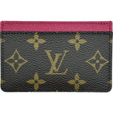 ルイ・ヴィトン LOUIS VUITTON ポルトカルト・サーンプル M60703 ブラウン/フューシャ モノグラム・キャンバス レディース カードケース