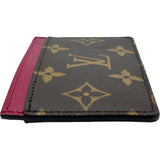 ルイ・ヴィトン LOUIS VUITTON ポルトカルト・サーンプル M60703 ブラウン/フューシャ モノグラム・キャンバス レディース カードケース