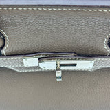 エルメス HERMES バーキン30 ▢L刻印 エトゥープ シルバー金具 トゴ レディース ハンドバッグ
